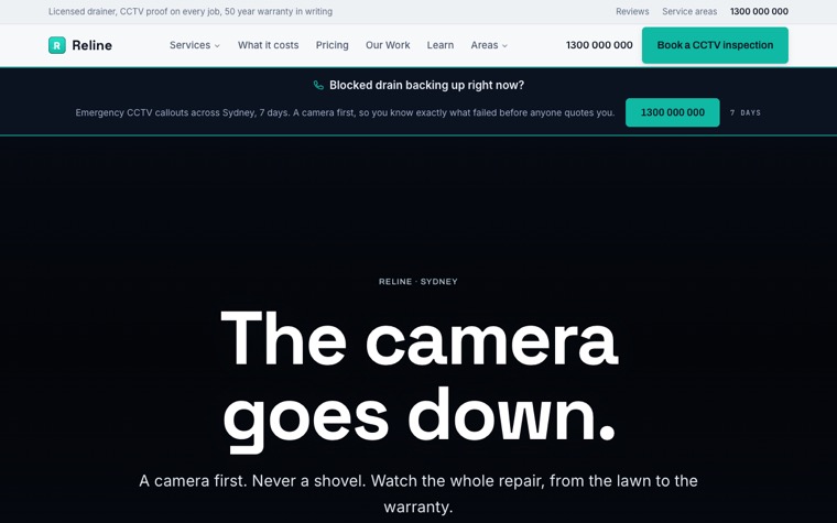 Reline home page